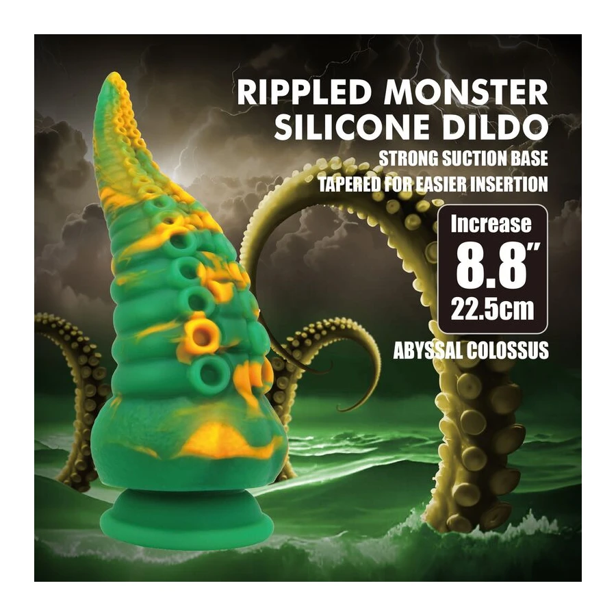 POWER MONSTERS - ABYSSAL COLOSSUS BICOLOR FANTASY SILICONE DILDO 22.5 CM Ø 6 CM